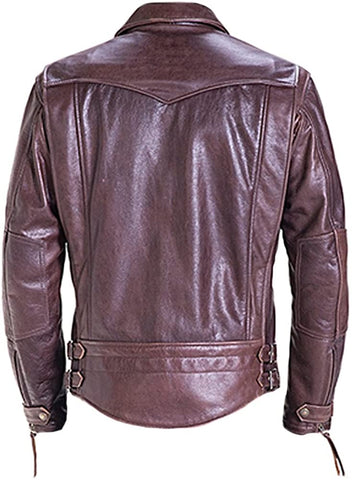 Classyak Men's Vintage Leather Biker Jacket Classyak Men's Vintage Leather Biker Jacket