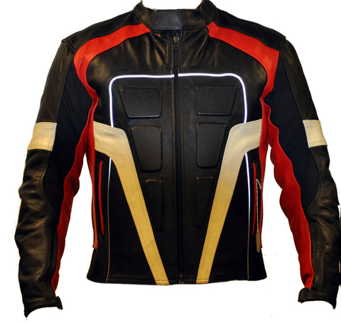 Classyak Real Leather Motorbike Jacket, Padded Protection. Xs-5xl Classyak Real Leather Motorbike Jacket, Padded Protection. Xs-5xl