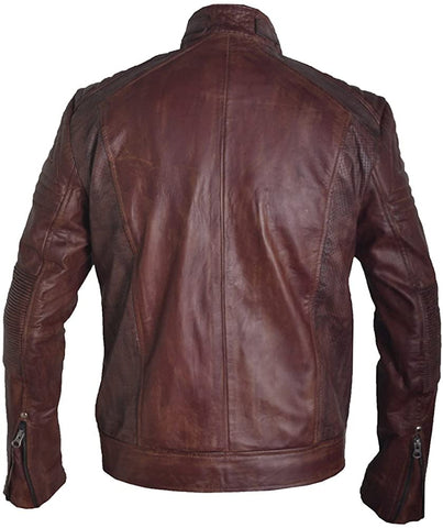 Classyak Men's Vintage Cafe Racer Biker Real Leather Jacket Classyak Men's Vintage Cafe Racer Biker Real Leather Jacket