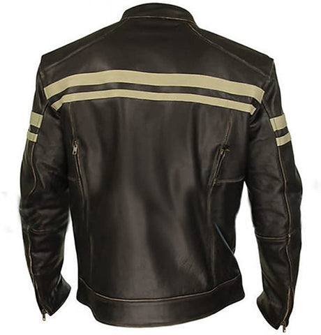 Classyak Men's Fashion Biker Leather Jacket Black Classyak Men's Fashion Biker Leather Jacket Black