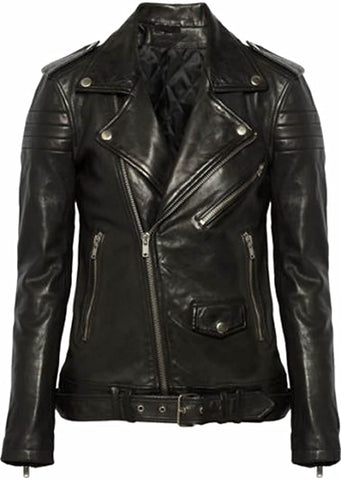 Classyak Women's Fashion Brando Style Real Leather Jacket Classyak Women's Fashion Brando Style Real Leather Jacket