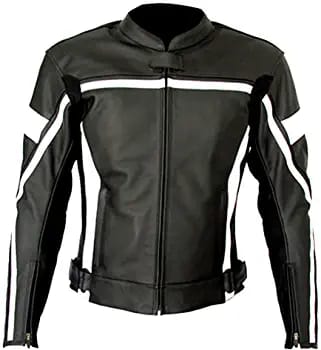Classyak Men's Real Leather Cowhide Motorcycle Racing Jacket Classyak Men's Real Leather Cowhide Motorcycle Racing Jacket