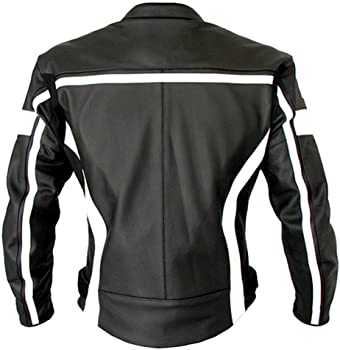 Classyak Men's Real Leather Cowhide Motorcycle Racing Jacket Classyak Men's Real Leather Cowhide Motorcycle Racing Jacket