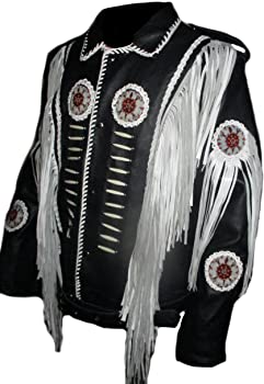 Classyak Men's Western Cowboy Biker Jacket