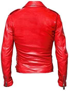 Classyak Men's Fashion Brando Style Real Leather Moto Jacket