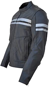 Classyak Motorcycle Leather Jacket, Perforated Panels & Protection Classyak Motorcycle Leather Jacket, Perforated Panels & Protection