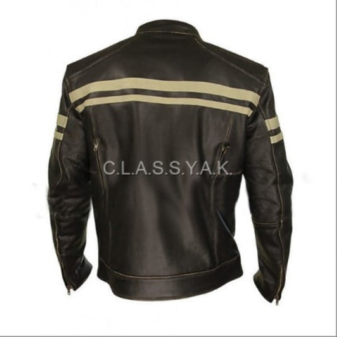 Classyak Men's Fashion Biker Leather Jacket Black Classyak Men's Fashion Biker Leather Jacket Black