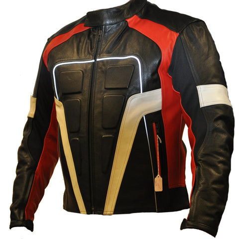 Classyak Real Leather Motorbike Jacket, Padded Protection. Xs-5xl Classyak Real Leather Motorbike Jacket, Padded Protection. Xs-5xl