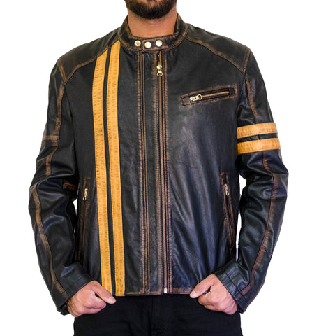 Classyak Men's Fashion vintage leather jacket Classyak Men's Fashion vintage leather jacket