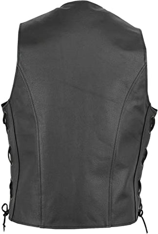 Classyak Men's Fashion Motorcycle Leather Waist Coat Classyak Men's Fashion Motorcycle Leather Waist Coat