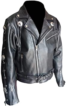 Classyak Men's Fashion Real Leather Motorbike Brando Jacket Classyak Men's Fashion Real Leather Motorbike Brando Jacket