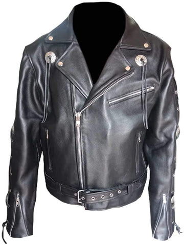 Classyak Men's Fashion Real Leather Motorbike Brando Jacket Classyak Men's Fashion Real Leather Motorbike Brando Jacket