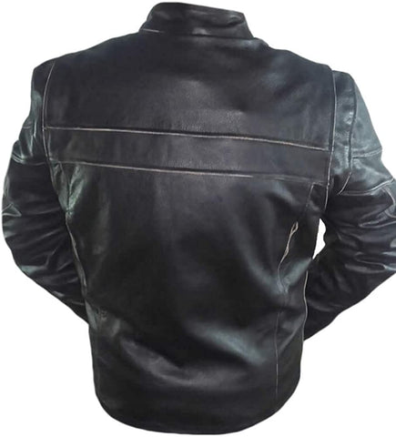 Classyak Men's Fashion Real Leather Vintage Style Biker Jacket Classyak Men's Fashion Real Leather Vintage Style Biker Jacket