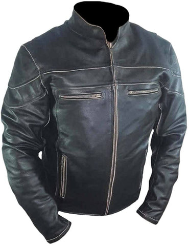 Classyak Men's Fashion Real Leather Vintage Style Biker Jacket Classyak Men's Fashion Real Leather Vintage Style Biker Jacket