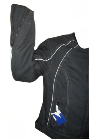 Motorcycle Jacket Flying Love Black Dobie Fabric Motorcycle Jacket Flying Love Black Dobie Fabric