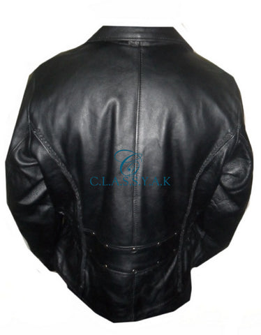 Motorcycle Genuine Leather Jacket Men Biker - Naked Cowhide Motorcycle Genuine Leather Jacket Men Biker - Naked Cowhide