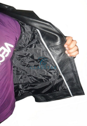 Motorcycle Genuine Leather Jacket Men Biker - Naked Cowhide Motorcycle Genuine Leather Jacket Men Biker - Naked Cowhide