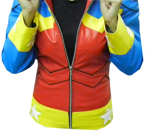 Classyak Woman Faux/Artificial Leather Jacket