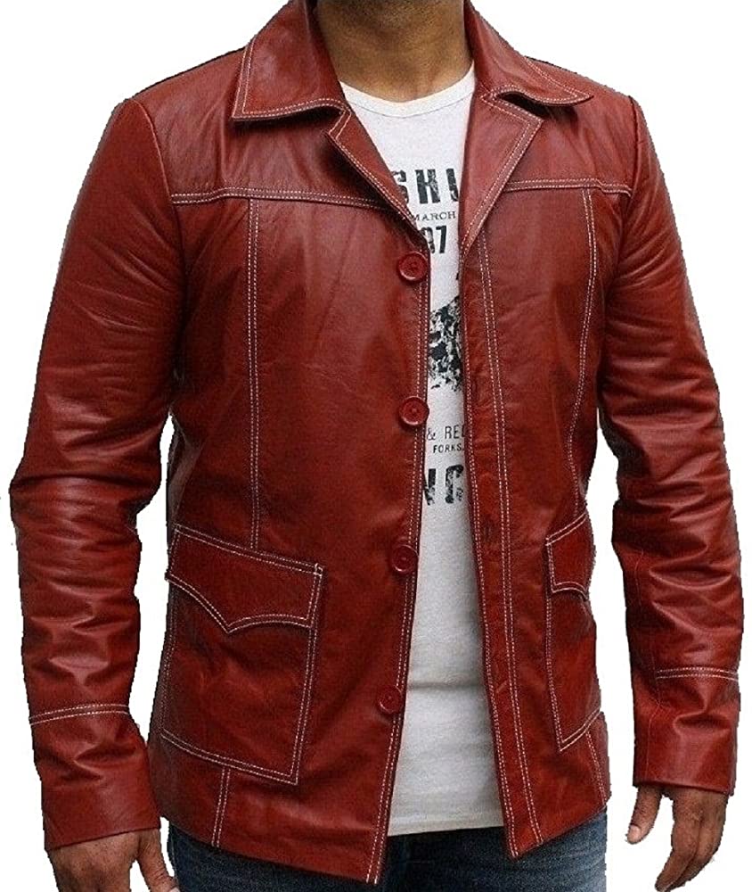 Classyak Men Fashion Club Genuine Leather Coat