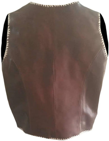 Classyak Men's Fashion Real Leather Formal Stylish Vest