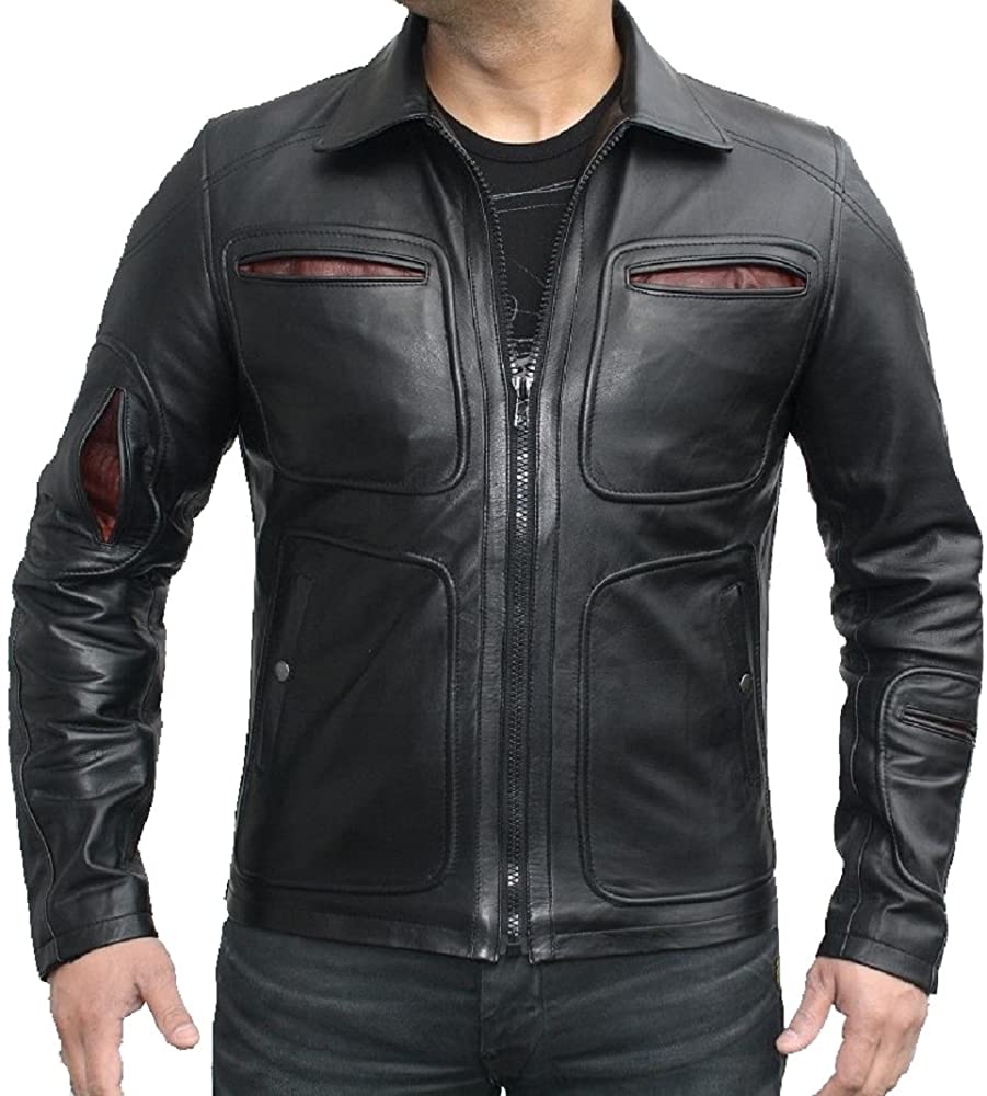Classyak Men's Black Wings Leather Jacket