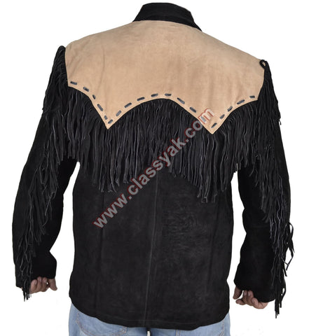 Classyak Cowboy Western Style Leather Jacket