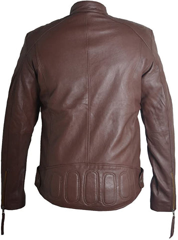 Classyak Men's Biker Vintage Cafe Racer Real Leather Jacket