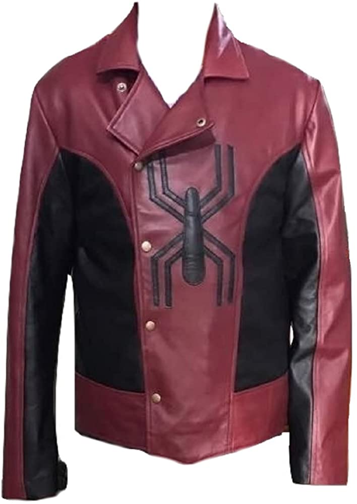 Classyak Men's Fashion Leather Spider Jacket