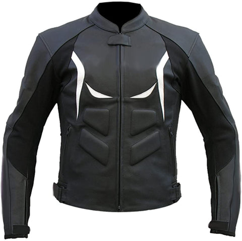 Classyak Men's Genuine Leather Motorbike Jacket