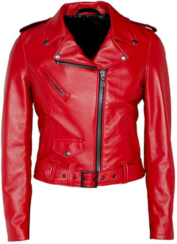 Classyak Women's Movie Real Leather Jacket