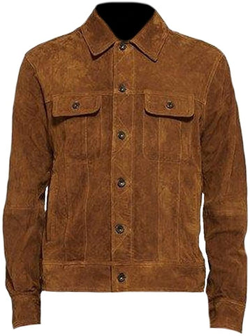 Classyak Men's Fashion Suede Leather Jacket