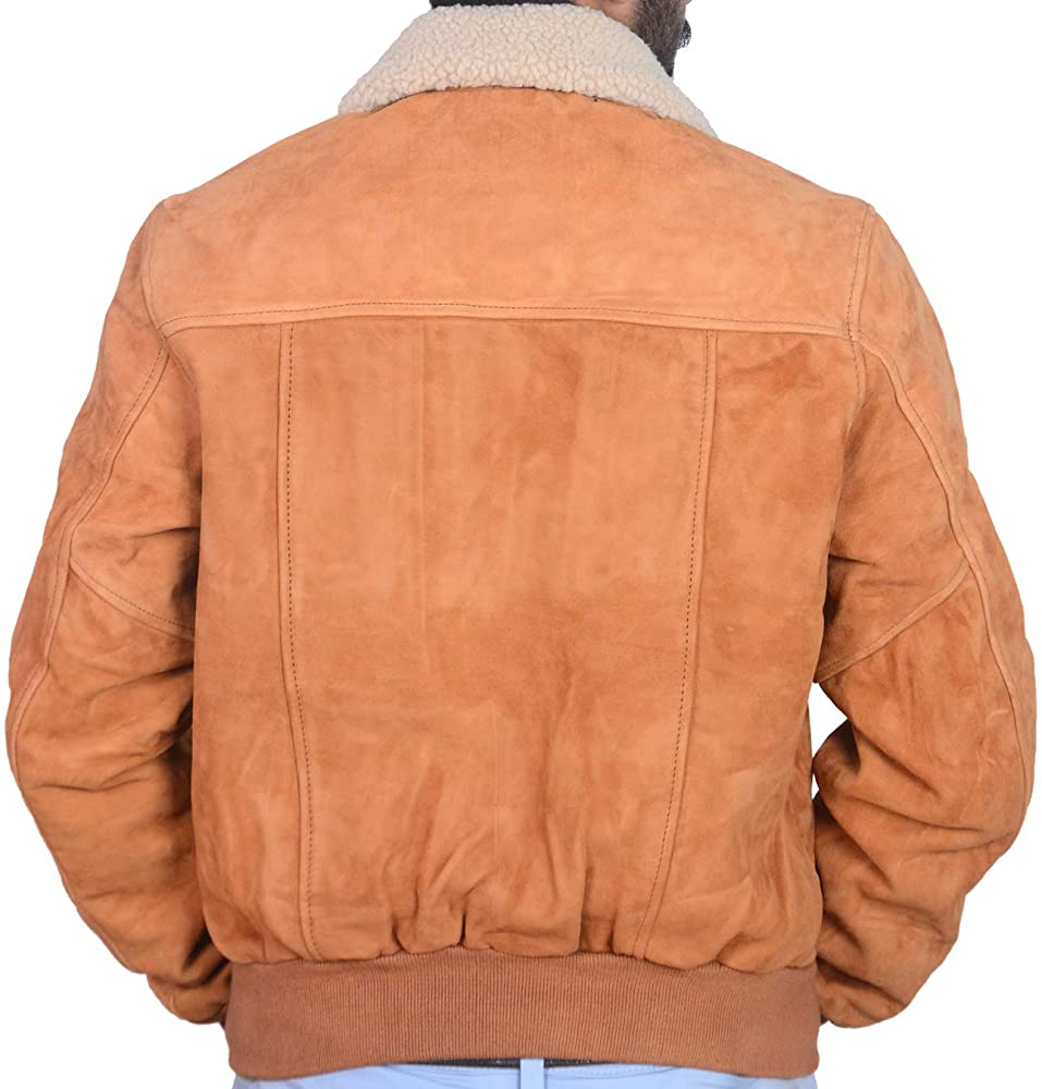 Classyak Men's Suede Leather Fashion Jacket