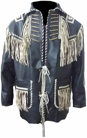 Classyak Men's Western Leather Jacket