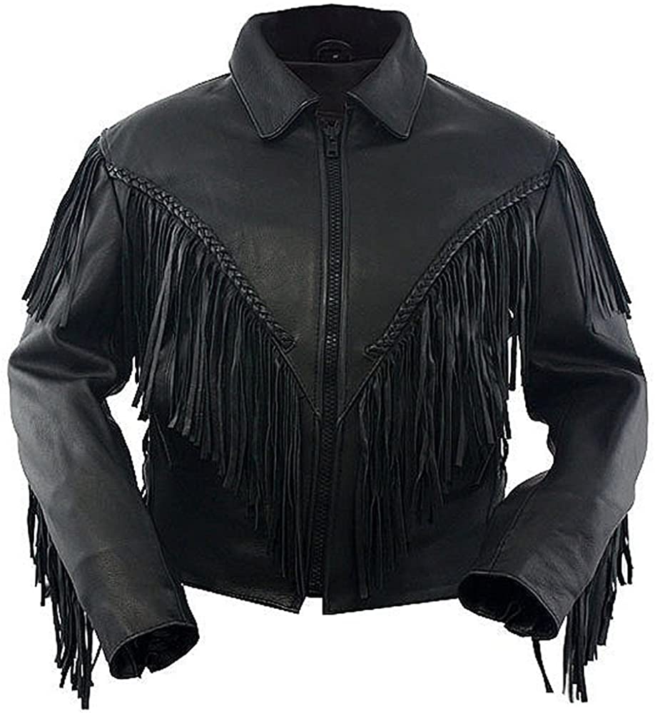 Classyak Men's Fashion Cowboy Leather Jacket