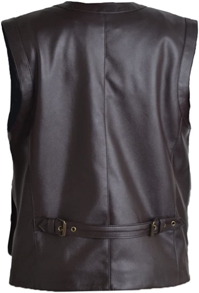 Classyak Men's Jurassic Fashion World Leather Vest