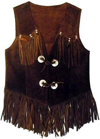 Classyak Women's Western Fashion Leather Vest