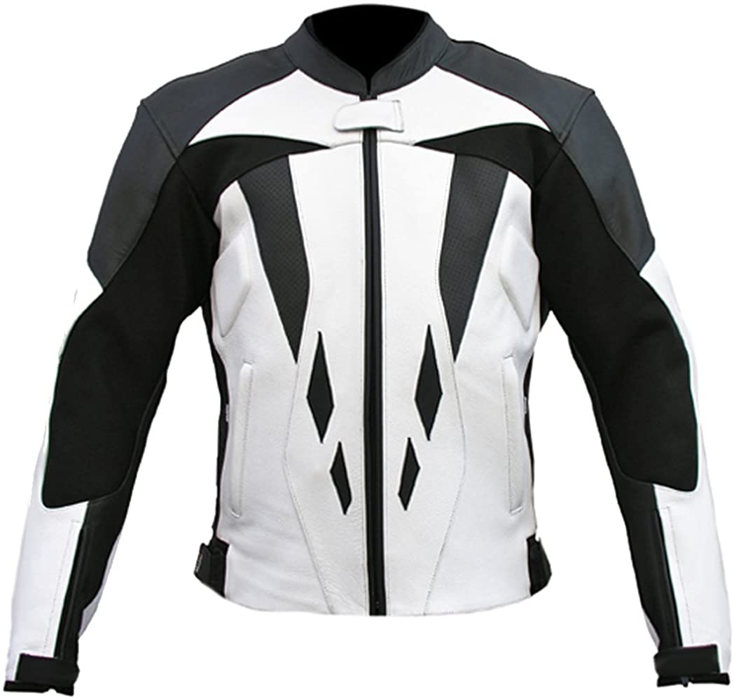 Classyak Men's Real Leather Motorbike Jacket
