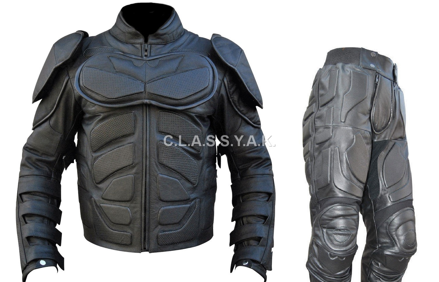 Classyak Men's Dark Knight Real Leather Suit
