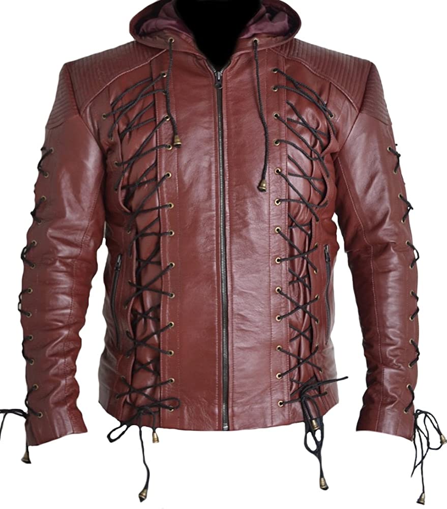 Classyak Men Fashion Arrow Arsenal Leather Jacket