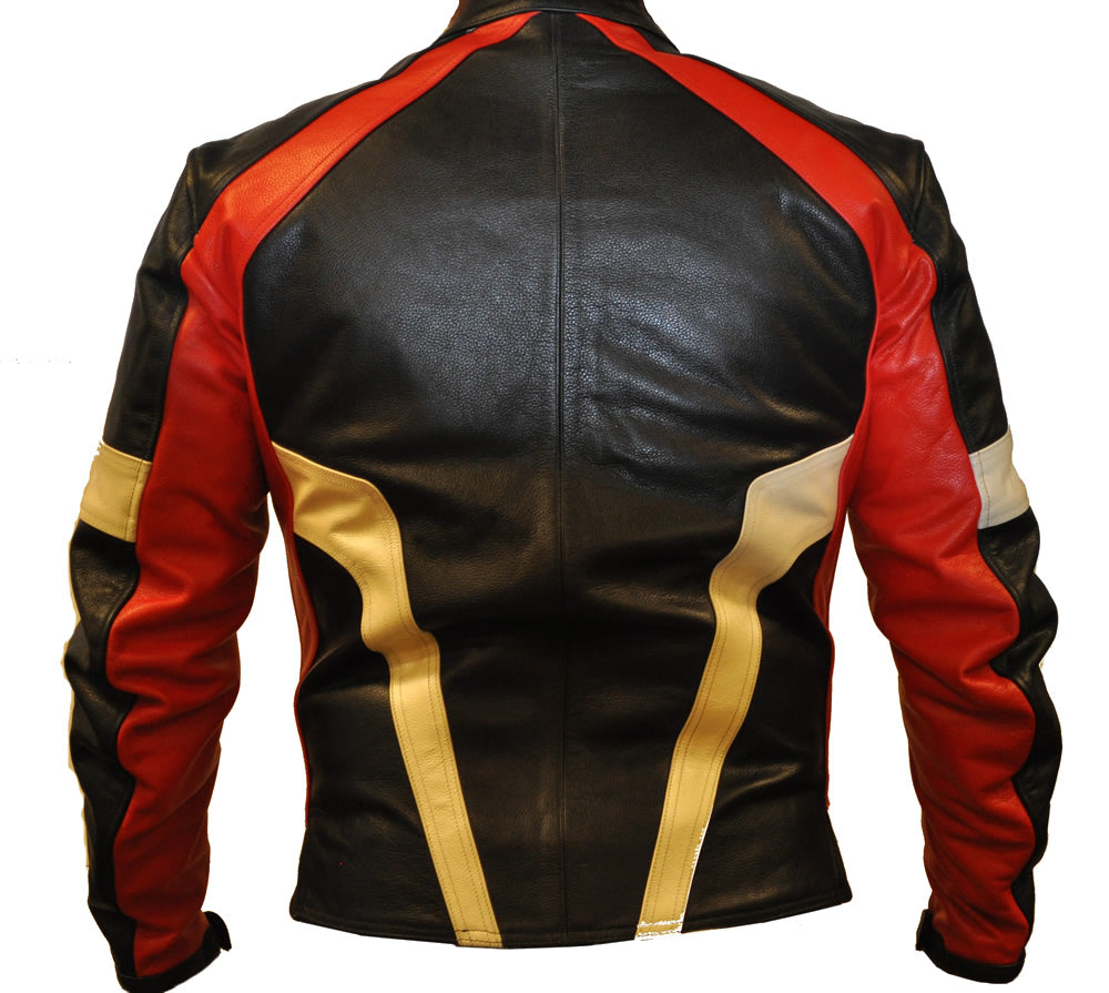 Classyak Real Leather Motorbike Jacket, Padded Protection. Xs-5xl