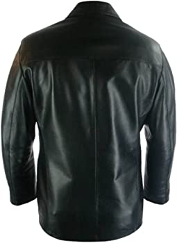 Classyak Men's Fashion Real Leather Smart Black Coat