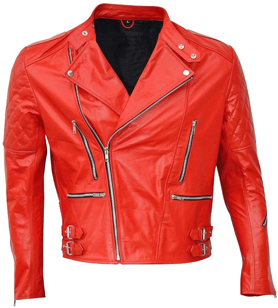 Classyak Men Fashion Brando Terminator Style Leather Jacket