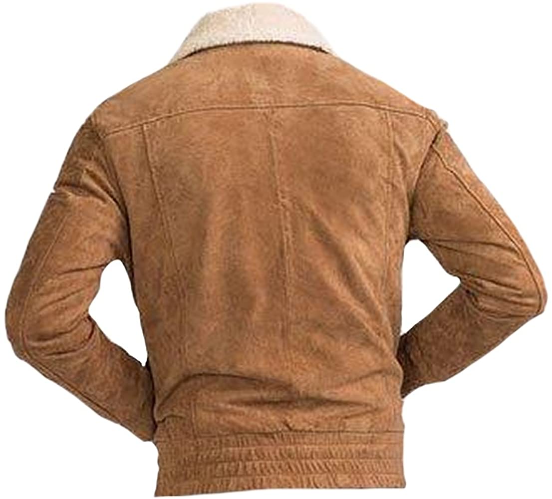 Classyak Men's Fashion Suede Real Leather Jacket
