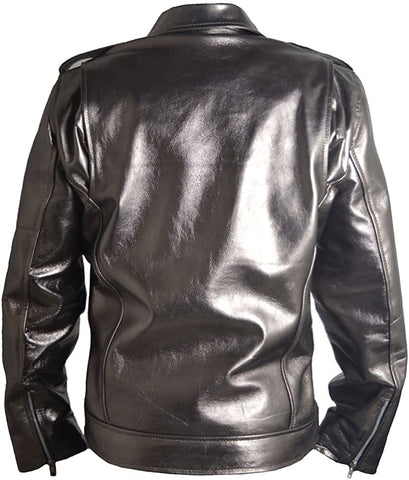 Classyak Men's Fashion Quick Silver Leather Jacket