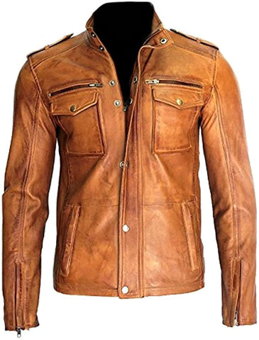 Classyak Men's Fashion Real Leather Jacket