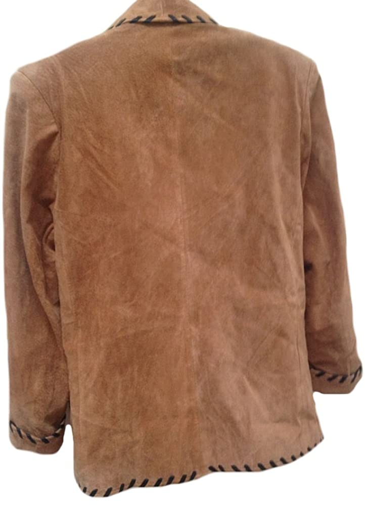 Classyak Men's Fashion Suede Leather Coat