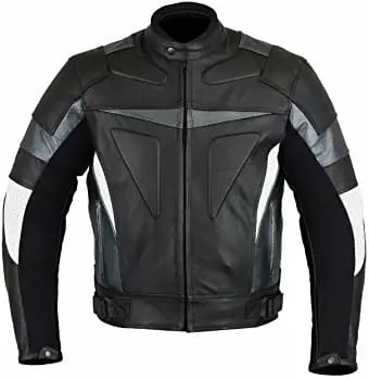 Classyak Men's Real Leather Motorbike Jacket