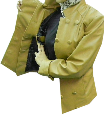 Classyak Women Rocketeer Faux / Artificial Leather Jacket