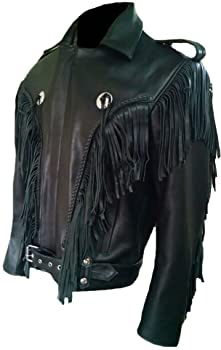 Classyak Men's Western Genuine Leather Jacket.