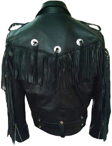 Classyak Men's Western Genuine Leather Jacket.